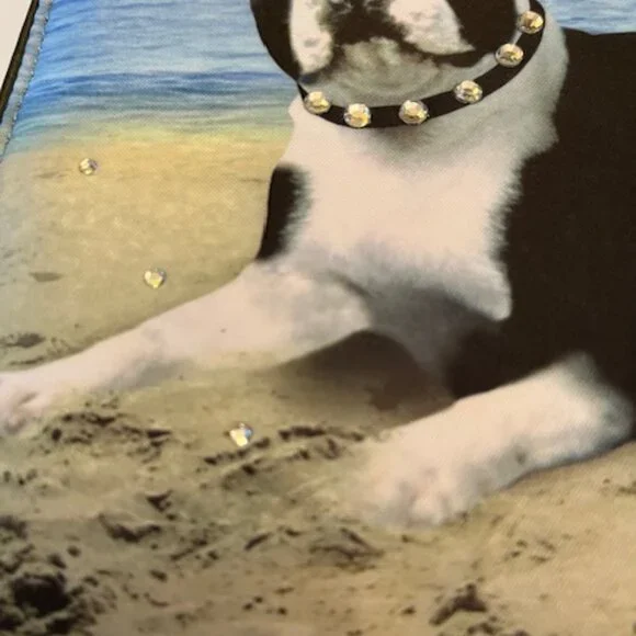BOSTON TERRIERS | Print hand bag with Rhinestones-EUC - Picture 12 of 16